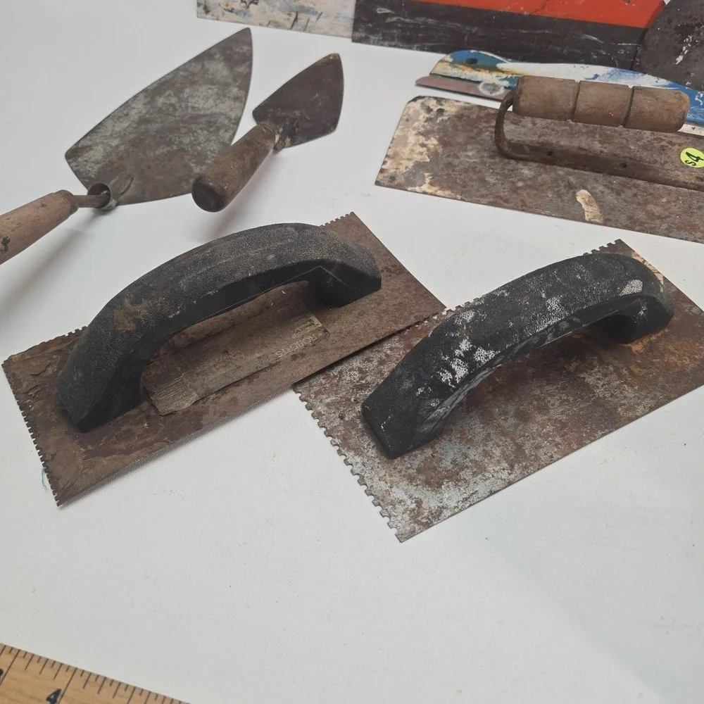 Marshalltown & Other Brands Finishing Tool Lot Trowels, Float & Edger 12 Pieces